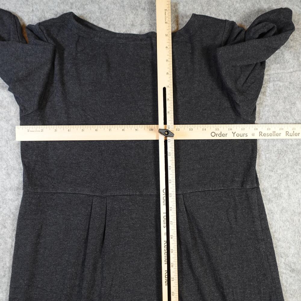 J. Jill Dress Womens Medium Petite Sweater Midi Wool Blend Knit Black 3/4 Sleeve - Picture 8 of 9